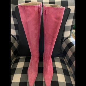 Lily Pulitzer Pink Suede Boots Sz 7 Brand New💝